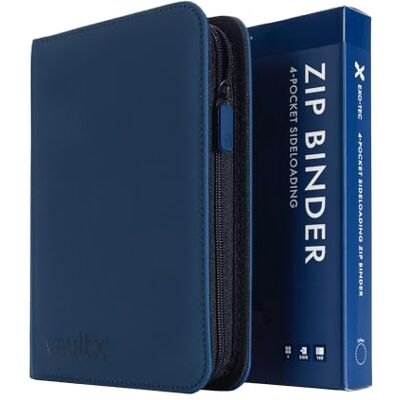 Vault X Raccoglitore per Carte da Collezione a 4 Tasche con Cerniera, 160 Carte, Materiale Exo-Tec per Album, 20 Pagine a Caricamento Laterale, TCG (Blu) Vault X Raccoglitore per Carte da Collezione a 4 Tasche con Cerniera, 160 Carte, Materiale Exo-Tec per Album, 20 Pagine a Caricamento Laterale, TCG (Blu)
