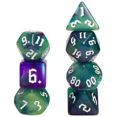 Rio Set di 7 dadi in scatola Green Goblins Rio Set di 7 dadi in scatola Green Goblins