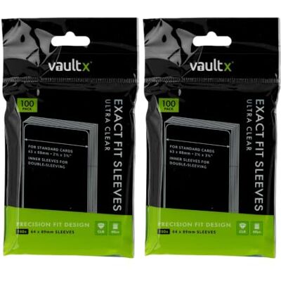 Vault X Bustine Protettive a Misura Esatta, Morbide, Alta Trasparenza, Bustine Interne Perfette, per Giochi di Carte Collezionabili, Sport, TCG (Confezione da 200) Vault X Bustine Protettive a Misura Esatta, Morbide, Alta Trasparenza, Bustine Interne Perfette, per Giochi di Carte Collezionabili, Sport, TCG (Confezione da 200)