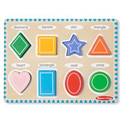 Melissa & Doug Tavola Puzzle in Legno con Forme, Gioco Educativo, Sviluppo Attivita' Cognitive, Giocattoli Prima Infanzia, Regalo Bambini Bambine di 2 3 4 Anni Certificati FSC Melissa & Doug Tavola Puzzle in Legno con Forme, Gioco Educativo, Sviluppo Attivita' Cognitive, Giocattoli Prima Infanzia, Regalo Bambini Bambine di 2 3 4 Anni Certificati FSC