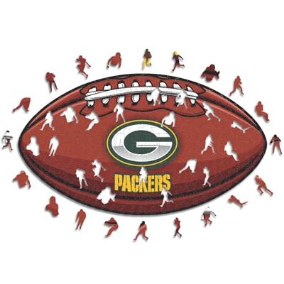 Iconic Puzzles Green bay Packers, Logo, Puzzle di Legno con Licenza Ufficiale NFL, 100% sostenibile, Regalo per Adulti e Bambini, Taglia L, 500 PCS Iconic Puzzles Green bay Packers, Logo, Puzzle di Legno con Licenza Ufficiale NFL, 100% sostenibile, Regalo per Adulti e Bambini, Taglia L, 500 PCS