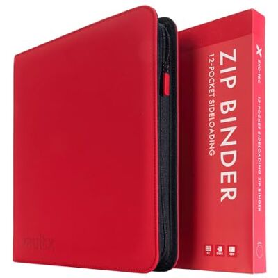 Vault X Raccoglitore per Carte da Collezione a 12 Tasche con Cerniera, 480 Carte, Materiale Exo-Tec per Album, 20 Pagine a Caricamento Laterale, TCG (Rosso) Vault X Raccoglitore per Carte da Collezione a 12 Tasche con Cerniera, 480 Carte, Materiale Exo-Tec per Album, 20 Pagine a Caricamento Laterale, TCG (Rosso)