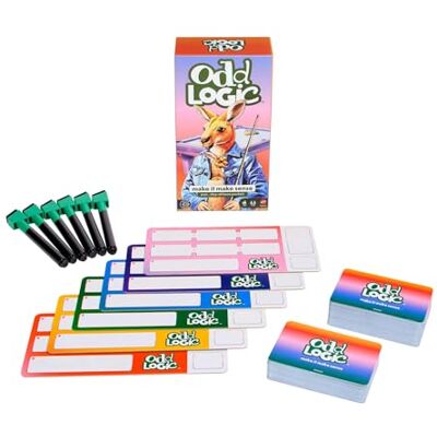 Mattel Odd Logic™, Gioco di società per famiglie, 8+, 3-6 giocatori Mattel Odd Logic™, Gioco di società per famiglie, 8+, 3-6 giocatori