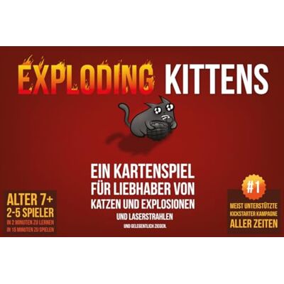 Asmodee Exploding Kittens Gioco da Tavolo versione tedesca Asmodee Exploding Kittens Gioco da Tavolo versione tedesca
