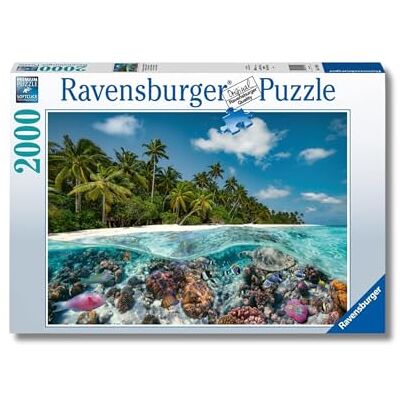 Ravensburger Puzzle 2000 Pezzi Tuffo alle Maldive, Puzzle Adulti 98x75cm Ravensburger Puzzle 2000 Pezzi Tuffo alle Maldive, Puzzle Adulti 98x75cm