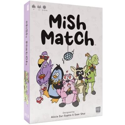 USAopoly Mish Match Fast-Paced Card Game Find Matches Between Cards Animals, Colors, Moods & Foods 2-8 Players Ages 8+ USAopoly Mish Match Fast-Paced Card Game Find Matches Between Cards Animals, Colors, Moods & Foods 2-8 Players Ages 8+