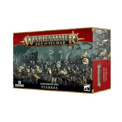 Games Workshop STABBAS set di 20 miniature in plastica GLOOMSPITE GITZ warhammer AGE OF SIGMAR Games Workshop STABBAS set di 20 miniature in plastica GLOOMSPITE GITZ warhammer AGE OF SIGMAR