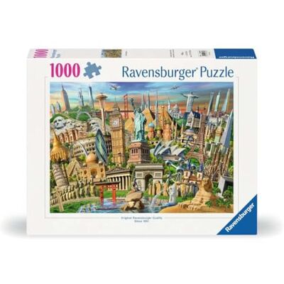 Ravensburger Puzzle Attrazioni in tutto il mondo Puzzle da 1000 pezzi per adulti e bambini dai 14 anni in su, Ravensburger Puzzle Attrazioni in tutto il mondo Puzzle da 1000 pezzi per adulti e bambini dai 14 anni in su,