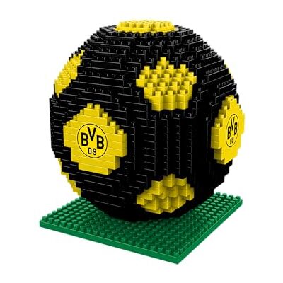 FOCO Con licenza ufficiale Borussia Dortmund modello di pallone da calcio BRXLZ nei colori alternativi della squadra da costruire con mattoncini 3D FOCO Con licenza ufficiale Borussia Dortmund modello di pallone da calcio BRXLZ nei colori alternativi della squadra da costruire con mattoncini 3D