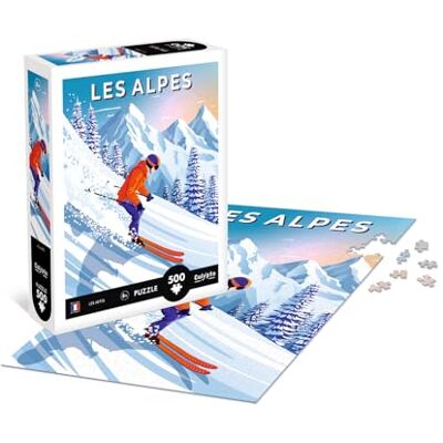 Sentosphère Les Alpes Puzzle 500 pezzi Puzzle Adulti Poster Stampa in 7 colori Tocco setoso Qualità Premium Scatola ecologica Made in France Sentosphère Les Alpes Puzzle 500 pezzi Puzzle Adulti Poster Stampa in 7 colori Tocco setoso Qualità Premium Scatola ecologica Made in France