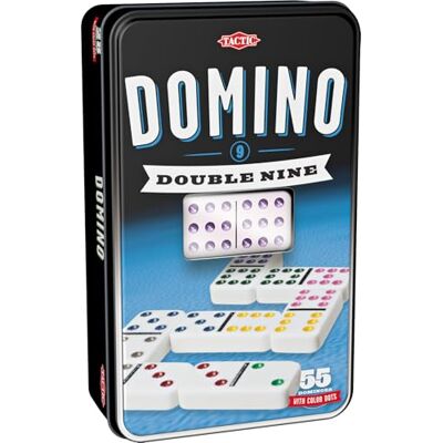 Tactic Scatola di Domino Double 9", Versione Inglese Tactic Scatola di Domino Double 9", Versione Inglese