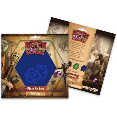 Vassoio Dadi D20 Blu - Accessorio di Gioco in Pelle e Velluto Vassoio Dadi D20 Blu - Accessorio di Gioco in Pelle e Velluto