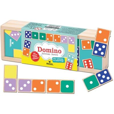 moses . Domino Colorato gioco classico per bambini, gioco educativo dai 4 anni in su, gioco da tavolo per 2-4 giocatori moses . Domino Colorato gioco classico per bambini, gioco educativo dai 4 anni in su, gioco da tavolo per 2-4 giocatori
