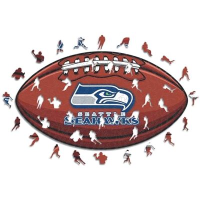 ICONIC Puzzles - Puzzle in legno NFL Seahawks 270 pezzi - Logo football - Large ICONIC Puzzles - Puzzle in legno NFL Seahawks 270 pezzi - Logo football - Large