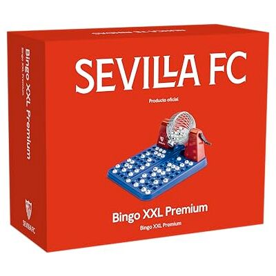 Falomir Bingo XXL Sevilla CF con grancassa automatica e palle indelebili, per 8 anni Falomir Bingo XXL Sevilla CF con grancassa automatica e palle indelebili, per 8 anni