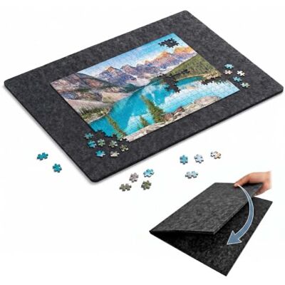 Relaxdays tappetino puzzle pieghevole, feltro antiscivolo, fino a 2000 pz Relaxdays tappetino puzzle pieghevole, feltro antiscivolo, fino a 2000 pz