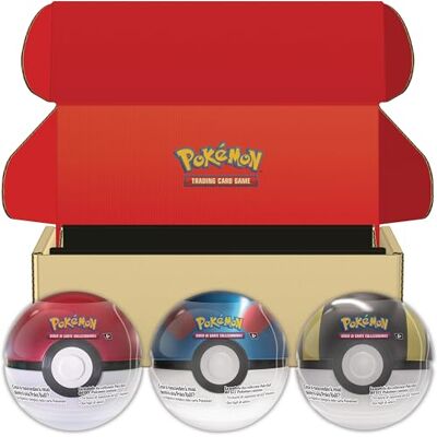 Pokémon : set di scatole da collezione Poké Ball del GCC Poké, Mega e Ultra Ball (nove buste di espansione e sei fogli di adesivi) Esclusiva Amazon Pokémon : set di scatole da collezione Poké Ball del GCC Poké, Mega e Ultra Ball (nove buste di espansione e sei fogli di adesivi) Esclusiva Amazon