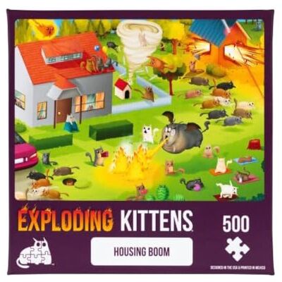 Puzzle Exploding Kittens da 500 pezzi - Boom Immobiliare - Per Adulti Puzzle Exploding Kittens da 500 pezzi - Boom Immobiliare - Per Adulti