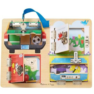Melissa & Doug Tavola con Serrature e Chiavistelli Sviluppo Attivita' Cognitive e Motorie Gioco Educativo 3+ Regalo Bambini Bambine Melissa & Doug Tavola con Serrature e Chiavistelli Sviluppo Attivita' Cognitive e Motorie Gioco Educativo 3+ Regalo Bambini Bambine