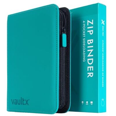 Vault X Raccoglitore per Carte da Collezione a 4 Tasche con Cerniera, 160 Carte, Materiale Exo-Tec per Album, 20 Pagine a Caricamento Laterale, TCG (Verde acqua) Vault X Raccoglitore per Carte da Collezione a 4 Tasche con Cerniera, 160 Carte, Materiale Exo-Tec per Album, 20 Pagine a Caricamento Laterale, TCG (Verde acqua)
