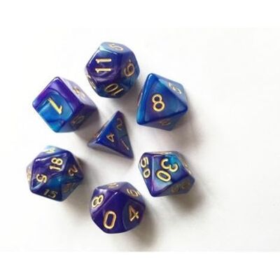 Rio Set di 7 dadi – Blu scuro e Viola Fusion Rio Set di 7 dadi – Blu scuro e Viola Fusion