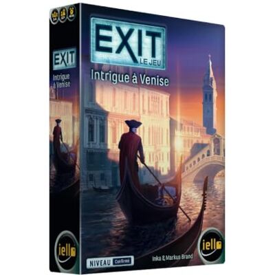 IELLO EXIT: Trama a Venezia – Versione francese – Gioco di Escape Game cooperativo 1–4 Giocatori 45–90 Min Confermato Da 12 Anni IELLO EXIT: Trama a Venezia – Versione francese – Gioco di Escape Game cooperativo 1–4 Giocatori 45–90 Min Confermato Da 12 Anni