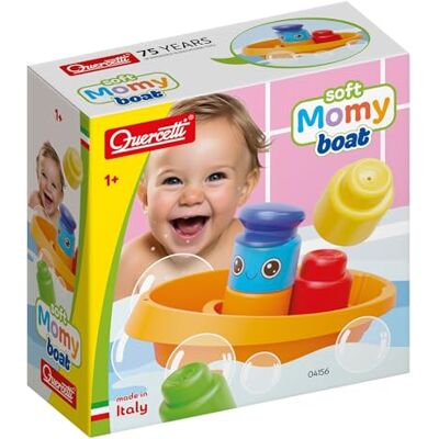 Quercetti MOMY Soft Boat, Costruzioni per Bambini 1 Anno, Made in Italy Giochi Sensoriali, Gioco da Bagno con Barca, Personaggio e Blocchi Morbidi Impilabili per Bambini da 1 Anno, Made in Italy Quercetti MOMY Soft Boat, Costruzioni per Bambini 1 Anno, Made in Italy Giochi Sensoriali, Gioco da Bagno con Barca, Personaggio e Blocchi Morbidi Impilabili per Bambini da 1 Anno, Made in Italy