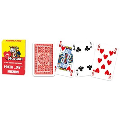 Modiano Poker Mignon Rosse – Carte da Ramino, Poker, Burraco, Canasta in Cartoncino Duplex 320 g/mq – 100% Made in Italy Modiano Poker Mignon Rosse – Carte da Ramino, Poker, Burraco, Canasta in Cartoncino Duplex 320 g/mq – 100% Made in Italy