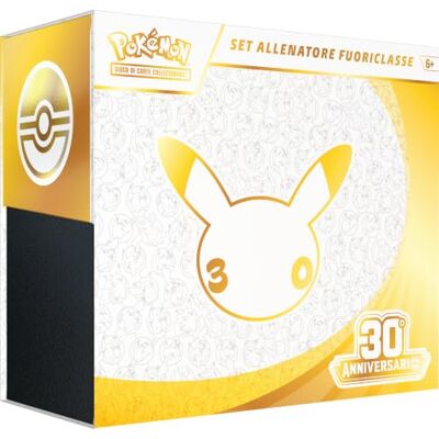 Pokémon : set Allenatore Fuoriclasse 30° Anniversario del GCC (1 carta promozionale a figura intera, 9 buste di espansione e accessori premium), Edizione in Italiano Pokémon : set Allenatore Fuoriclasse 30° Anniversario del GCC (1 carta promozionale a figura intera, 9 buste di espansione e accessori premium), Edizione in Italiano