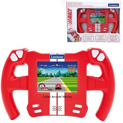 Lexibook , Cyber Arcade Racing, Console per Giochi da Corsa con sensori di Movimento, 30 Giochi di Corse, Azione e Puzzle, Controllo Tramite inclinazione, Rosso, Lexibook , Cyber Arcade Racing, Console per Giochi da Corsa con sensori di Movimento, 30 Giochi di Corse, Azione e Puzzle, Controllo Tramite inclinazione, Rosso,