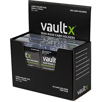 Vault X Semi-Rigid Card Holders for Trading Card & Sports Card Grading Submissions (200 Pack) Vault X Semi-Rigid Card Holders for Trading Card & Sports Card Grading Submissions (200 Pack)