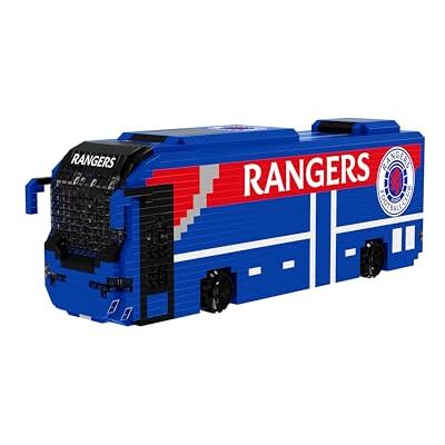 FOCO Prodotto con licenza ufficiale Rangers FC BRXLZ mattoncini 3D autobus FOCO Prodotto con licenza ufficiale Rangers FC BRXLZ mattoncini 3D autobus