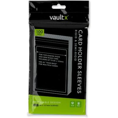 Vault X Bustine per Portacarte da Collezione, Team Bags per Toploader Rigidi e Portacarte Semirigidi, Morbide, Alta Trasparenza, per Giochi di Carte Collezionabili, Sport, TCG (Confezione da 100) Vault X Bustine per Portacarte da Collezione, Team Bags per Toploader Rigidi e Portacarte Semirigidi, Morbide, Alta Trasparenza, per Giochi di Carte Collezionabili, Sport, TCG (Confezione da 100)