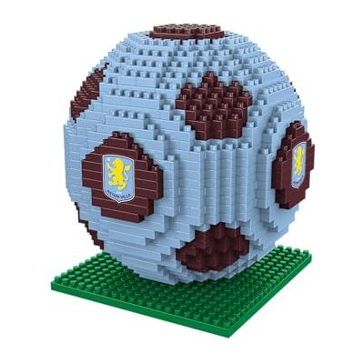 FOCO Con licenza ufficiale Aston Villa FC modello di pallone da calcio BRXLZ nei colori alternativi della squadra da costruire con mattoncini 3D FOCO Con licenza ufficiale Aston Villa FC modello di pallone da calcio BRXLZ nei colori alternativi della squadra da costruire con mattoncini 3D