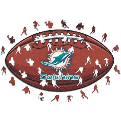 Iconic Puzzles Miami Dolphins, Logo, Puzzle di Legno con Licenza Ufficiale NFL, 100% sostenibile, Regalo per Adulti e Bambini, Taglia M, 270 PCS Iconic Puzzles Miami Dolphins, Logo, Puzzle di Legno con Licenza Ufficiale NFL, 100% sostenibile, Regalo per Adulti e Bambini, Taglia M, 270 PCS