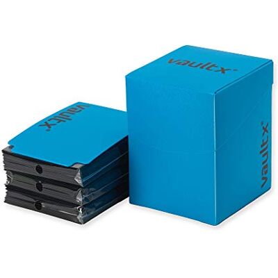 Vault X Deck Box per Carte da Collezione e 150 Bustine Nere, Contiene 100+ Carte con Bustine, Formato Grande Standard, Scatola Porta Carte, per il Gioco MTG Commander, TCG (Blu) Vault X Deck Box per Carte da Collezione e 150 Bustine Nere, Contiene 100+ Carte con Bustine, Formato Grande Standard, Scatola Porta Carte, per il Gioco MTG Commander, TCG (Blu)