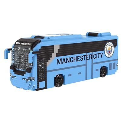 FOCO Prodotto con licenza ufficiale Manchester City FC BRXLZ mattoncini 3D autobus FOCO Prodotto con licenza ufficiale Manchester City FC BRXLZ mattoncini 3D autobus