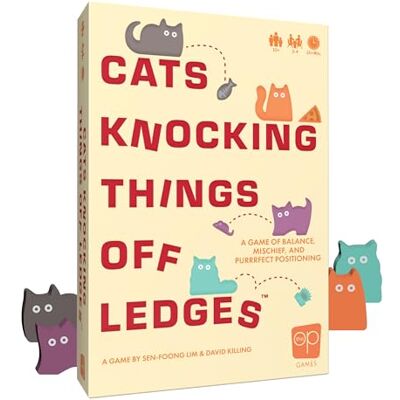 USAopoly Cats Knocking Things Off Ledges Gioco Da Tavolo Di Destrezza, Gioco Autonomo Con Torre In Legno, Gatti E Giocattoli 2-4 Giocatori 15+ Minuti USAopoly Cats Knocking Things Off Ledges Gioco Da Tavolo Di Destrezza, Gioco Autonomo Con Torre In Legno, Gatti E Giocattoli 2-4 Giocatori 15+ Minuti