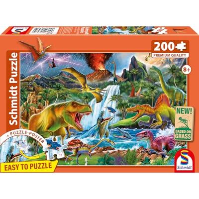 Schmidt Spiele Affascinanti giganti preistorici, puzzle per bambini da 200 pezzi in cartone d'erba Schmidt Spiele Affascinanti giganti preistorici, puzzle per bambini da 200 pezzi in cartone d'erba