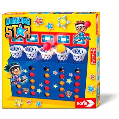noris Dunking Star Il gioco di abilità e lancio veloce per tutta la famiglia, dai 4 anni in su, per 2 giocatori noris Dunking Star Il gioco di abilità e lancio veloce per tutta la famiglia, dai 4 anni in su, per 2 giocatori