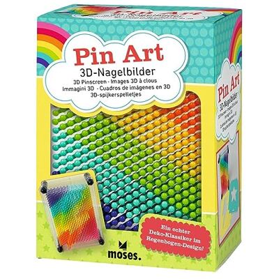 moses . Nail Art 3D Arcobaleno Pin Art Tavola per unghie per bambini in colori arcobaleno, gioco retrò con unghie in plastica, con stencil flash e stella per impressionanti sculture 3D, medie moses . Nail Art 3D Arcobaleno Pin Art Tavola per unghie per bambini in colori arcobaleno, gioco retrò con unghie in plastica, con stencil flash e stella per impressionanti sculture 3D, medie