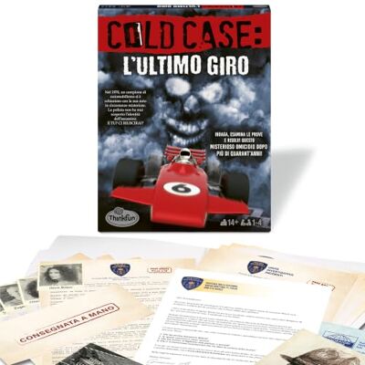 ThinkFun Cold Case L'Ultimo Giro, Gioco Investigativo 14+, 1-4 Giocatori Indaga su un omicidio irrisolto del 1970, esamina prove e indizi e scopri l'assassino. Da 14 anni, per 1-4 giocatori. ThinkFun Cold Case L'Ultimo Giro, Gioco Investigativo 14+, 1-4 Giocatori Indaga su un omicidio irrisolto del 1970, esamina prove e indizi e scopri l'assassino. Da 14 anni, per 1-4 giocatori.