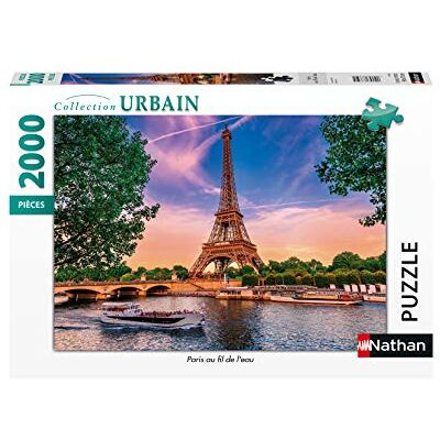 Nathan Puzzle da 2000 pezzi Paris au fil de l'eau Adulti e bambini a partire dai 14 anni Puzzle di alta qualità Perfect fit Urban Collection Nathan Puzzle da 2000 pezzi Paris au fil de l'eau Adulti e bambini a partire dai 14 anni Puzzle di alta qualità Perfect fit Urban Collection