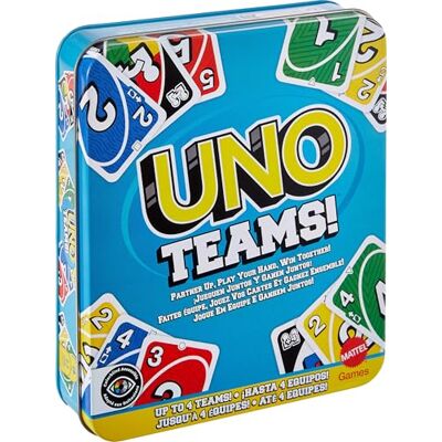Mattel UNO Teams Gioco di Carte, 7+ anni, 2-10 Giocatori Mattel UNO Teams Gioco di Carte, 7+ anni, 2-10 Giocatori