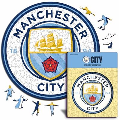 Iconic Man City FC - Logo - Puzzle di Legno L - Regalo Calcio Iconic Man City FC - Logo - Puzzle di Legno L - Regalo Calcio