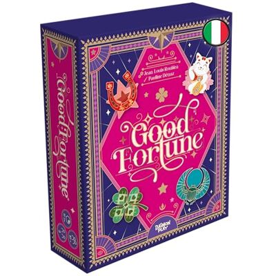 Asmodee – GOOD FORTUNE – Sfida la Sorte e Colleziona Tutti i Portafortuna – Gioco da Tavolo Strategico e Competitivo – Carte da Gioco – Idea Regalo – 2 Giocatori – 10+ Anni – Edizione in Italiano Asmodee – GOOD FORTUNE – Sfida la Sorte e Colleziona Tutti i Portafortuna – Gioco da Tavolo Strategico e Competitivo – Carte da Gioco – Idea Regalo – 2 Giocatori – 10+ Anni – Edizione in Italiano