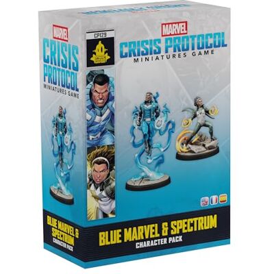 Asmodee Atomic Mass Games Marvel Crisis Protocol Blue Marvel And Spectrum Miniatures Expansion 2 Miniatures And Stat Cards 2 Players 90 Minutes Asmodee Atomic Mass Games Marvel Crisis Protocol Blue Marvel And Spectrum Miniatures Expansion 2 Miniatures And Stat Cards 2 Players 90 Minutes