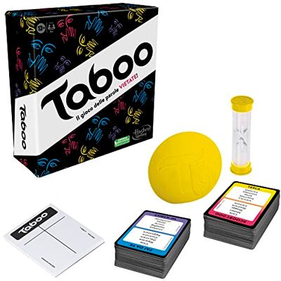 Hasbro Taboo classico, gioco di società con parole da indovinare per adulti e adolescenti, gioco da tavolo per 4 o più giocatori dai 13 anni in su Hasbro Taboo classico, gioco di società con parole da indovinare per adulti e adolescenti, gioco da tavolo per 4 o più giocatori dai 13 anni in su