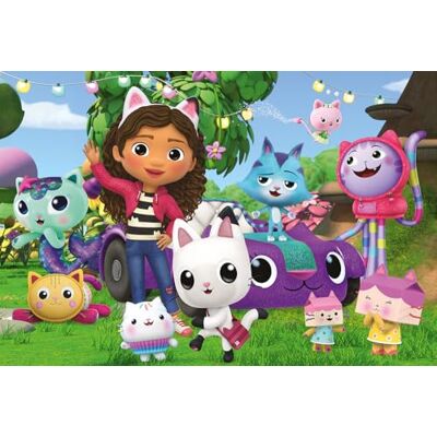 Schmidt Spiele Casa delle bambole di Gabby, Happy Friends, puzzle glitter per bambini da 60 pezzi Schmidt Spiele Casa delle bambole di Gabby, Happy Friends, puzzle glitter per bambini da 60 pezzi