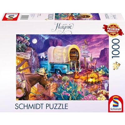 Schmidt Spiele Jeff Haynie, Romantico campeggio nel selvaggio West, puzzle da 1000 pezzi, Multicolore Schmidt Spiele Jeff Haynie, Romantico campeggio nel selvaggio West, puzzle da 1000 pezzi, Multicolore